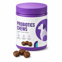Friandises à Mâcher Tendres Probiotiques et Fibres pour Chiens et Chats, Formule Citrouille, Enzymes Digestives, Soutien Immunitaire, Vente en Gros, Fournisseur Personnalisé