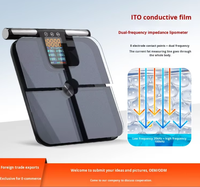 Balance connectée Smart Body VA Display à 8 électrodes, contrôle par application, alimentation par batterie haute capacité, rotative, pour hôtel, maison, salle de sport, modèle G78-BT