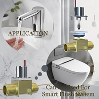 Robinet sans contact bistable 3V 6V DC G1/2 pouce en ABS, économie d'eau, écologique, design moderne, à verrouillage 1