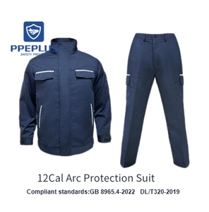 Hoàn Thành 12cal ARC Flash PPE Kit với khuôn <span class=keywords><strong>m</strong></span>ặt lá chắn găng tay an toàn công nghiệp - Product Image 4