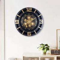 Horloge murale géante de 50 cm de haute qualité avec engrenages, silencieuse, pour table basse, design engrenages, décoration intérieure