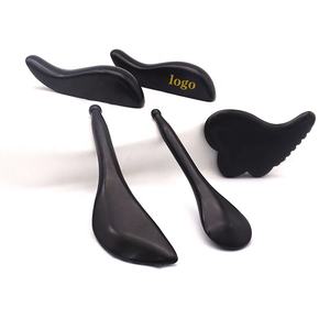 Gua Sha-rascador de masaje de piedra Bian, herramienta de terapia de acupresión, color negro, para la salud Natural - Product Image 3