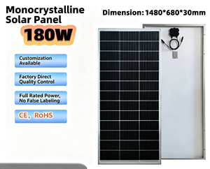 แผงโซลาร์เซลล์ 180W แบบโมโนคริสตัลไลน์ สำหรับหลังคาเต็นท์ ระบบเชื่อมต่อกับกริดหลายจุด ผลิตพลังงานสำรองในยุโรป ประสิทธิภาพสูง จากผู้ผลิต - Product Image 4