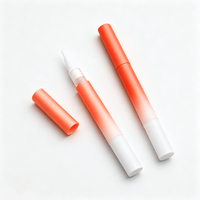 Tube de stylo cosmétique vide de 3 ml à dégradé de couleurs, avec pinceau, pour sérum de croissance des cils, parfum et brillant à lèvres