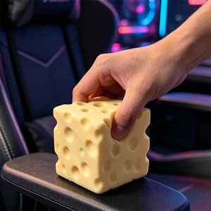 Bloc de fromage en plastique écologique de 7 cm, motif cœur, ultra-doux, à rebond lent, jouet anti-stress en forme de gâteau, décoration de bureau DIY - Product Image 5