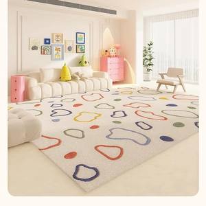 Alfombra Minimalista de Imitación de Cachemira Wan Xinlong, Rectangular, Diseño de Ondas Estrelladas 01, Agradable al Tacto, Fácil de Cuidar, Decoración para Sala de Estar y Sofá - Product Image 1