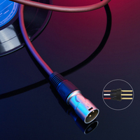 Cable de Micrófono XLR Balanceado Macho-Hembra con Cubierta de PVC, Blindado y sin Ruido, para Estudio, Actuaciones en Vivo y Altavoces