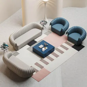 从中国购买当代时尚皮革沙发3 2 1沙发套装家具仿古蓝色客厅沙发现代