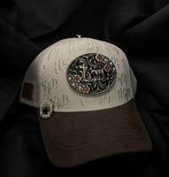 Casquettes de baseball originales 2025 en stock, doublées satin, visière en daim noir, 5 panneaux, style A-Frame, modèle The Magician avec boîte
