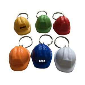Mini Helmet Keychain - Custom Safety Hat <b>Keyring</b> for Promotional Gifts & Giveaways - Product Image 1