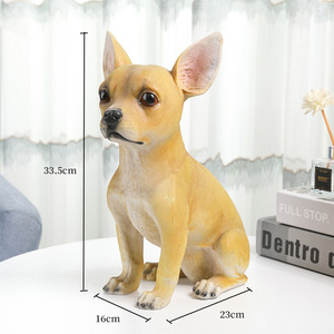 15 inch con chó trang trí <span class=keywords><strong>DOBERMAN</strong></span> pinscher động vật mô hình điêu khắc phòng khách lối vào TV Tủ trang trí Nhựa thủ công mỹ nghệ - Product Image 5