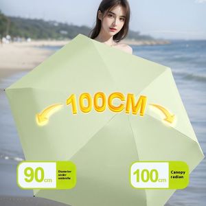 Parasol de poche classique anti-UV pliable coloré pour carte de crédit - Product Image 4