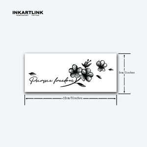 INKARTLINK - Pegatinas de Tatuajes Temporales para el Cuerpo, Diseño de Flores y Frases, Resistentes al Agua, Ecológicas, Duran 15 Días, Paquete al por Mayor - Product Image 4