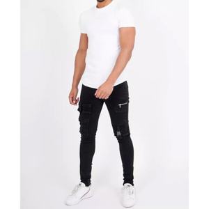 Nouvelle Arrivée Jean Cargo Tactique Noir à Fermeture Éclair et Boucles, Coupe Skinny, Multi-Poches, pour Homme, Style Streetwear - Product Image 6