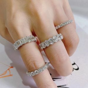 Anillos de Eternidad y Anillos de Compromiso con Diamantes Cultivados en Laboratorio (Lujo Único) Oro Sólido de 18K, <span class=keywords><strong>Regalo</strong></span> de <span class=keywords><strong>Boda</strong></span> Moderno - Product Image 2