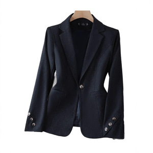 Pink Plaid Blazer For Women S Size Polyester Fabric Casual Workwear Top - Product Image 5