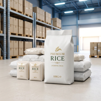 Sac d'emballage pour riz en PP tissé laminé PE transparent, résistant à l'humidité, avec poignée, impression personnalisée