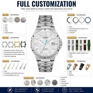 โรงงานผลิตนาฬิกาอัตโนมัติแบบกำหนดเอง OEM ผู้ผลิตนาฬิกาข้อมือสแตนเลสขัดเงาคุณภาพสูง SW200 ระบบกลไกสำหรับผู้ชาย ดีไซน์หรูหรา - Product Image 2