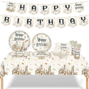 <span class=keywords><strong>Vaisselle</strong></span> jetable sur le thème de <span class=keywords><strong>Harry</strong></span> <span class=keywords><strong>Potter</strong></span>, ensemble de décoration d'anniversaire magique à l'aquarelle pour la fête des enfants - Product Image 1