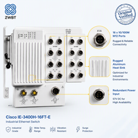 Cisco Switch Catalyst IE-3400H-16FT-E Heavy Duty IP67 Switch 16x FE M12 D-Code -40C hingga 75C Wall Mount Fanless Network Essentials