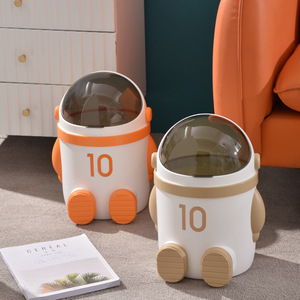 Super Factory Astronaut Trash Can 10L Flip <b>Lid</b> Indoor Waste <b>Bin</b> - Product Image 4
