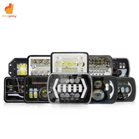 Feux de position avant carrés de 9 pouces 48W 12/24V, lampe auxiliaire LED universelle pour voitures, camions lourds