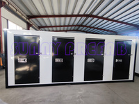 PORTES MULTIPLES Cloison en acier Matériau préfabriqué Assemblage empilable Conteneur mobile pliable Unités de stockage portable en libre-service