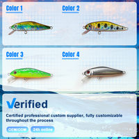 Umpan Ikan MISTER LURE 6cm 4g Minnow Lure dengan Bibir Kecil untuk Ikan Bass Trout dengan Kail Treble Anti Karat Umpan Keras Plastik
