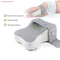 Oreiller de genou et de jambe portable en mousse à mémoire de forme et coton, réglable pour dormir sur le côté, pour dropshipping et agent de fulfillment Shopify 2026