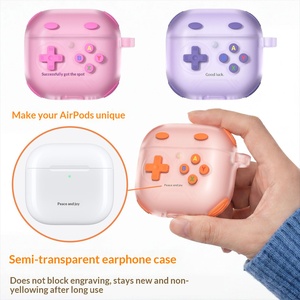Funda Protectora Compatible con 4 Auriculares, Estilo Gaming, Silicona de Gel Transparente, Diseño de Dibujos Animados - Product Image 5