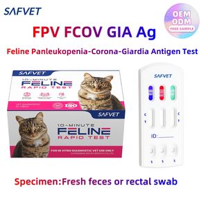 Félin Panleucopénie Fpv Ag Fcov <span class=keywords><strong>Test</strong></span> Vétérinaire Chat Fpv Fcov Gia Fcv Antigène Quadruple <span class=keywords><strong>Kit</strong></span> de <span class=keywords><strong>Test</strong></span> Rapide pour Chats - Product Image 3