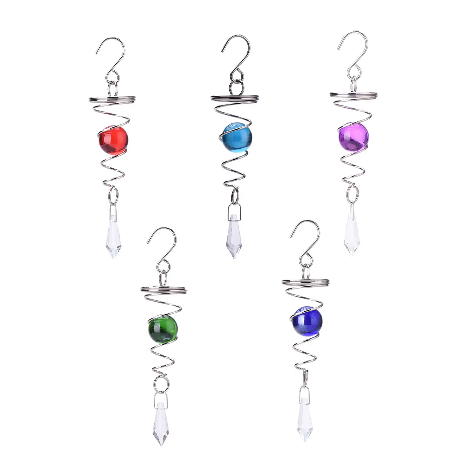 Nieuwe Kristallen Wind Klokkenspel Glazen Bal Spiraal Staart Wind Spinner Raam Hangers Decor Geschenken Voor Meisjes