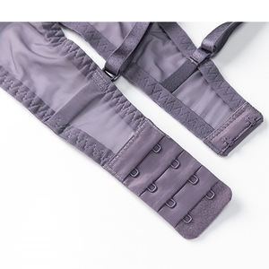 New Ultra-<b>thin</b> Sexy Transparent Lace <b>Bra</b> Women's Underwear Large Size <b>Bra</b> Breathable Push-up <b>Bra</b> Set - Product Image 4