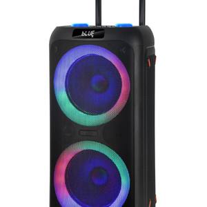 RAYSOUNDS ダブル8インチサブウーファー 40W 7.4V4500MAHバッテリー ワイヤレスマイク付き プルロッドとユニバーサルホイール搭載 パーティーカラオケ用 - Product Image 2