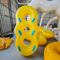 Tube de glisse gonflable pour parc aquatique, 3 personnes, en PVC jaune, utilisation intérieure/extérieure, faible MOQ, bonne qualité, garantie 3 ans max.