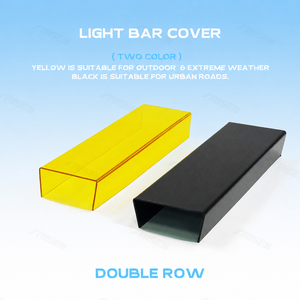 Barre lumineuse LED tout-terrain 4x4, à rangée simple ou double, avec couvercles de protection noirs et jaunes, accessoires de conduite pour voiture, camion, Jeep, UTV, <span class=keywords><strong>caravane</strong></span> - Product Image 3