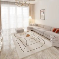 Tapis japonais haut de gamme de style Wabi-Sabi pour chambre à coucher et salon, table basse de luxe légère, tapis de chevet, ensemble de sol pour la maison