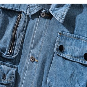 Chaqueta de mezclilla con múltiples bolsillos para hombre, jersey de verano, ropa de motocicleta estándar, informal - Product Image 6