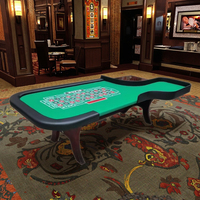 QINLONG Luxus-Roulettetisch, hochwertiger Klapp-Pokertisch mit Holzbeinen, kundenspezifisches Design für Casino-Glücksspiel-Unterhaltung