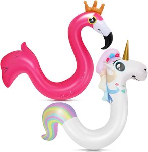 Juguetes de natación para niños, figura de animales inflable, unicornio, Donkey, flamenco, natación, fideos, flotador de piscina, fiesta de verano - Product Image 5
