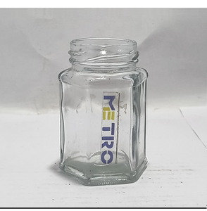 Frasco de Vidrio Hexagonal Premium de 200 ml, Apto para Alimentos, con Tapa Hermética, para Almacenar Miel, Mermelada y Especias, para Uso en la Cocina del Hogar - Product Image 1