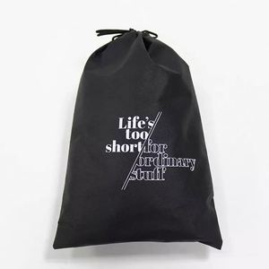 Promotional Black Non Woven <b>Drawstring</b> <b>Bag</b> for Sport Backpack <b>Bag</b> with Logo Eco-Friendly PP Rope <b>Large</b> Pouch Carry Gift Fold <b>Bag</b> - Product Image 2