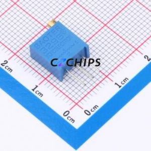 Resistencia Ajustable/Potenciómetro 3296W-501, Componente de Orificio Pasante (THT)-3P, 9.5x4.8mm, Resistencia de 500 Ohmios, 10%, 500mW, 250ppm ℃ - Product Image 1