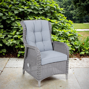Leisure Modern Single <b>Outdoor</b> <b>Rattan</b> With Aluminum Frame Recliner for Garden Patio Courtyard Villa Park & Farmhouse - Product Image 6