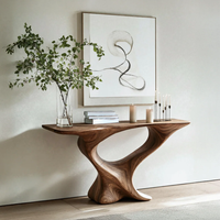 Table console moderne en bois massif naturel fait main 2026 pour la décoration intérieure, l'entrée, les meubles d'appartement, sur mesure
