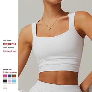 Débardeur <span class=keywords><strong>de</strong></span> sport pour femme à séchage rapide, coupe ajustée, dos élégant, avec rembourrage, pour la course, la gym et l'entraînement - Product Image 3