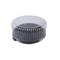 Vente en gros d'usine de boîtes à gâteaux et pizzas en plastique PET contenants ronds jetables pour desserts personnalisés à emporter