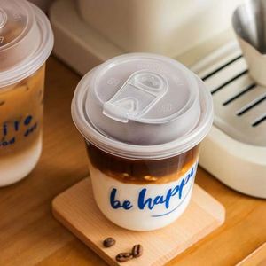 Gobelets en plastique colorés en forme de U de 12 oz (89 mm) avec couvercles, personnalisables avec logo, jetables, transparents, design arrondi, pour smoothies, salades de fruits, lait - Product Image 5