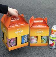 Boîte d'emballage en carton ondulé pour boissons, bières, boissons énergisantes, whisky avec poignée, haute protection, haute qualité, impression personnalisée