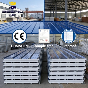 Panel de Techo Sándwich Aislado de EPS de Alta Densidad, Panel de Techo Sándwich a <span class=keywords><strong>Precio</strong></span> Económico, Panel Sándwich Aislado Ignífugo para Casa - Product Image 6